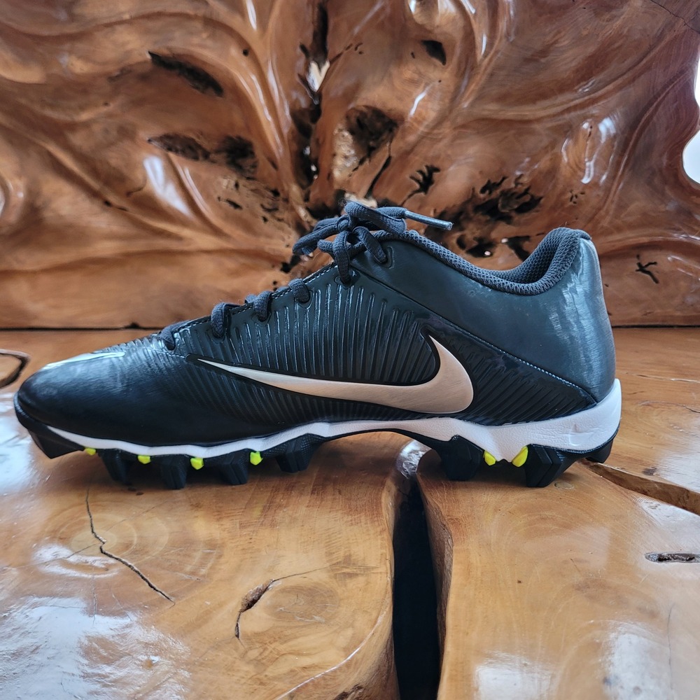 Nike Mens Vapor Shark 2 Cleats Size 10 Black Silver Football Athletic Shoes - Picture 12 of 14